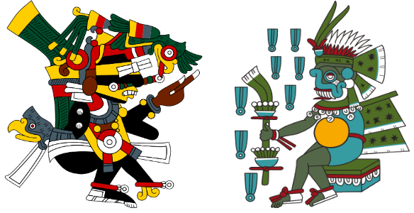 Tezcatlipoca et Tlaloc