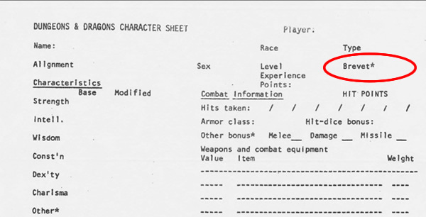 Character Sheet 1975